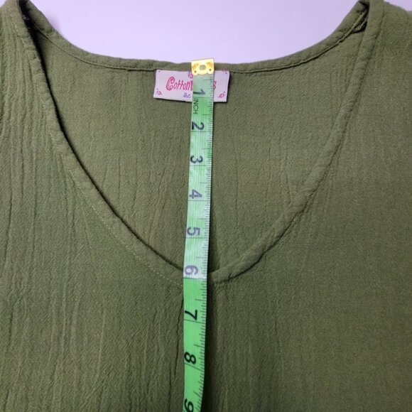 Cotton Sleeveless Long Dress Loose Fitting - Size 1, Size 3 - Picture 7 of 13